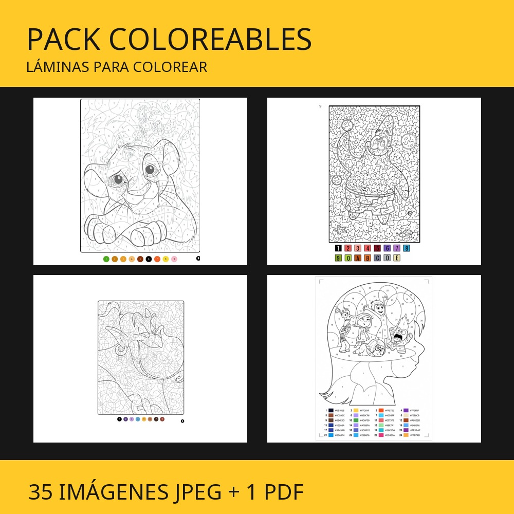 Pack de imágenes para colorear