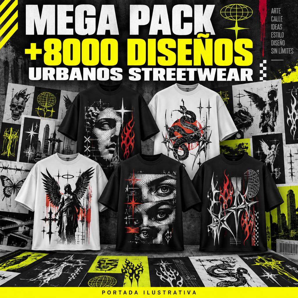 Mega Pack +8000 Diseños Urbanos Streetwear